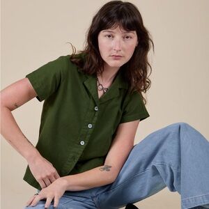 BIG BUD PRESS green pantry button-up shirt, size 1XL